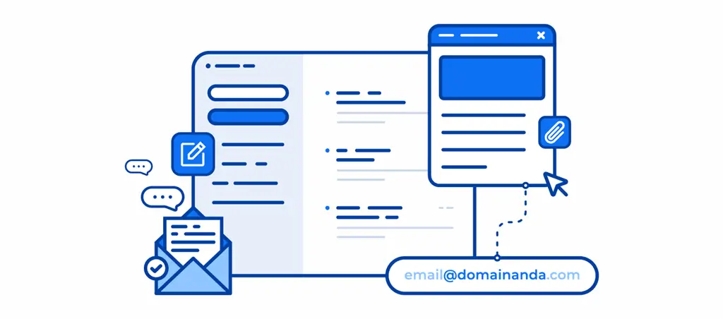 Ilustrasi fitur Free Email (trial)